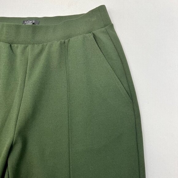 Loft Womens Green Elastic Waist Pull On Straight Leg Dress Pants Size Small - Picture 4 of 9